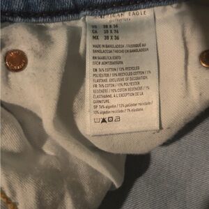 American Eagle Blue Jeans. Size 38x36. Light Blue Color
